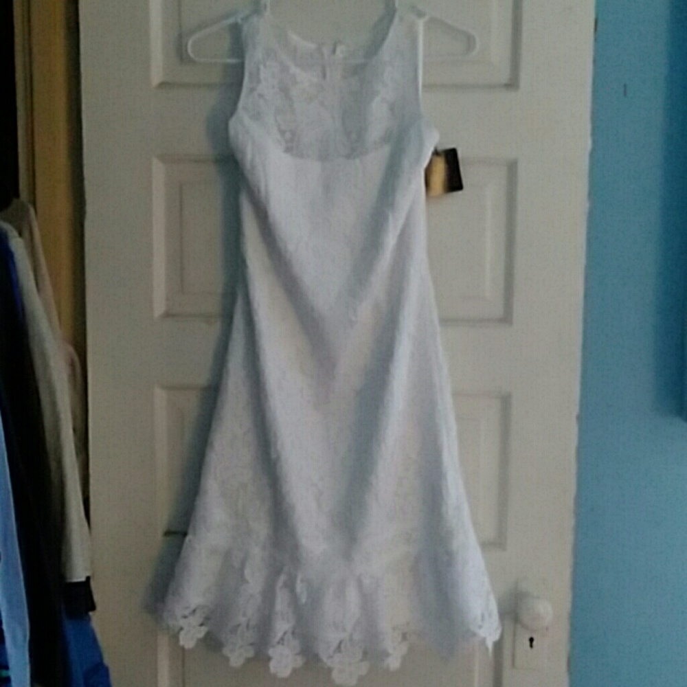 White house black market white lace dress